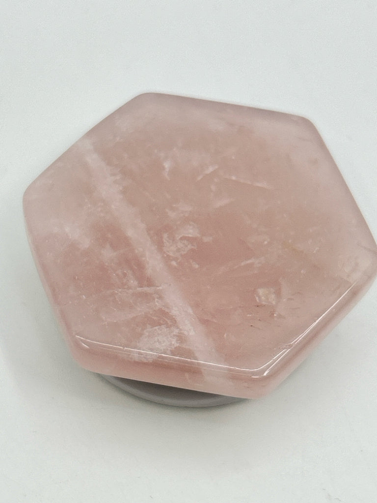 Rose Quartz Natural Stone Phone Case Grip