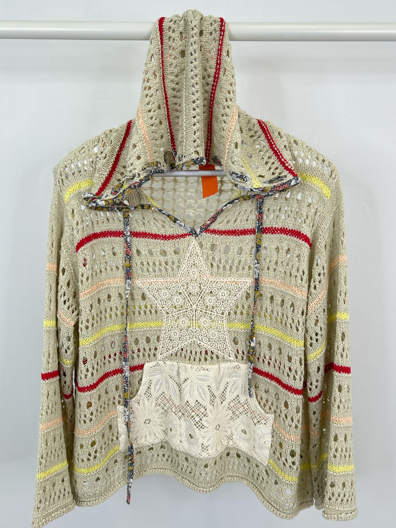 POL Size S Beige & Black Women Sweater