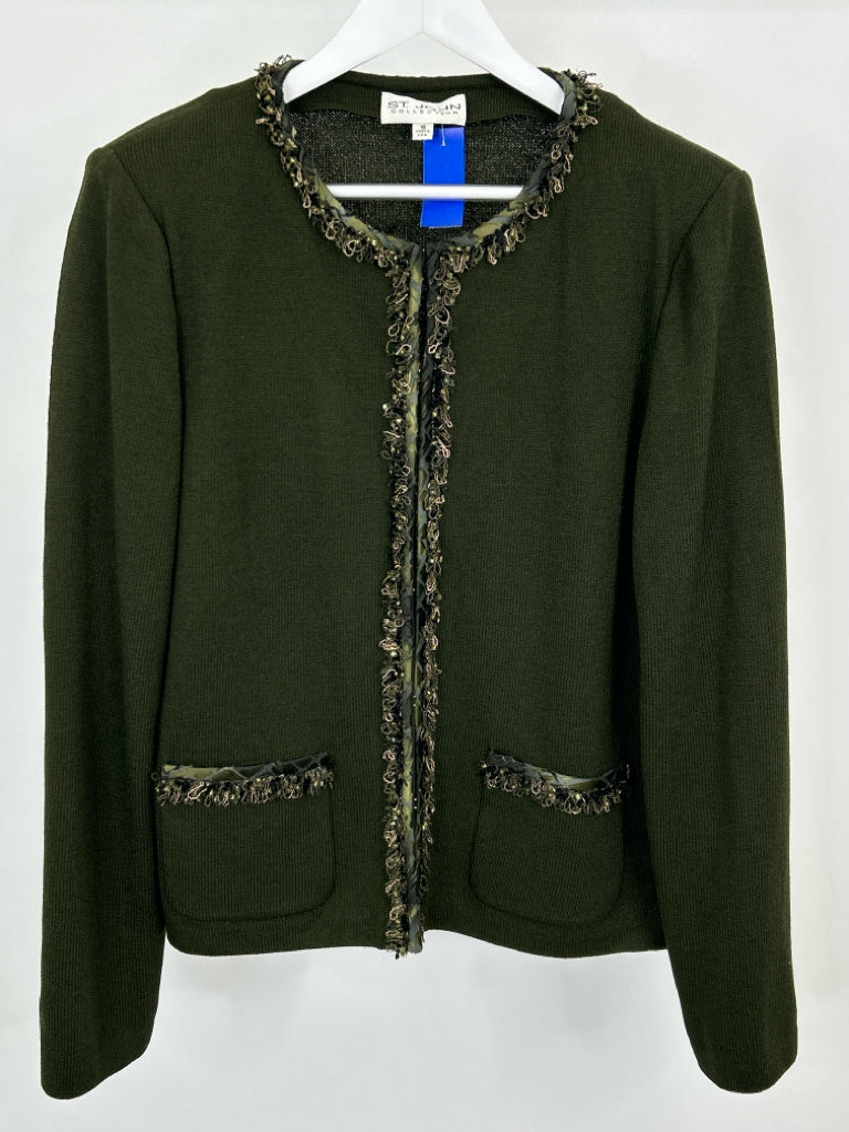 ST JOHN COLLECTION Women Size 16 Green Cardigan NWT