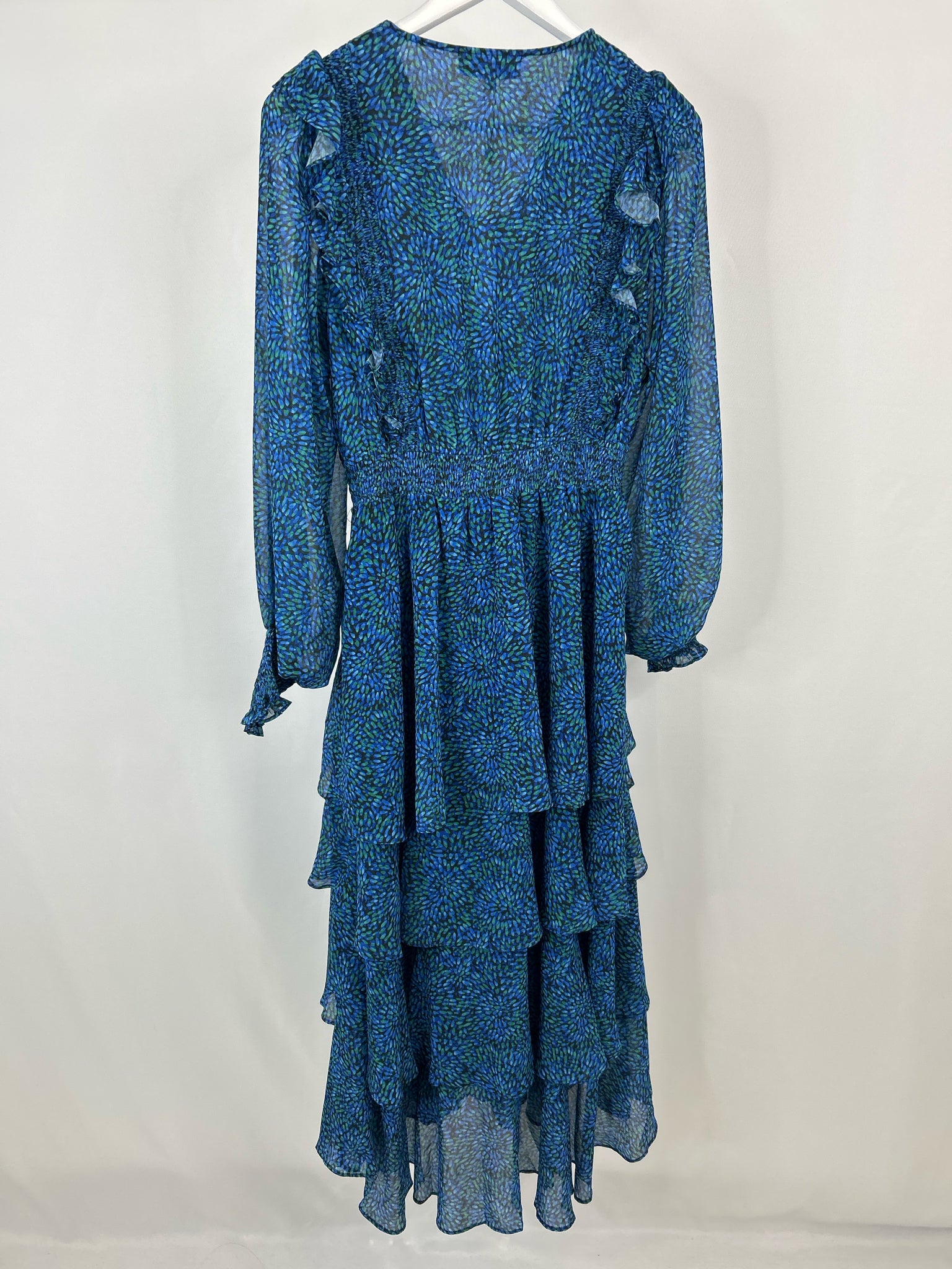 HALE BOB Size L Blue Print Women Dress
