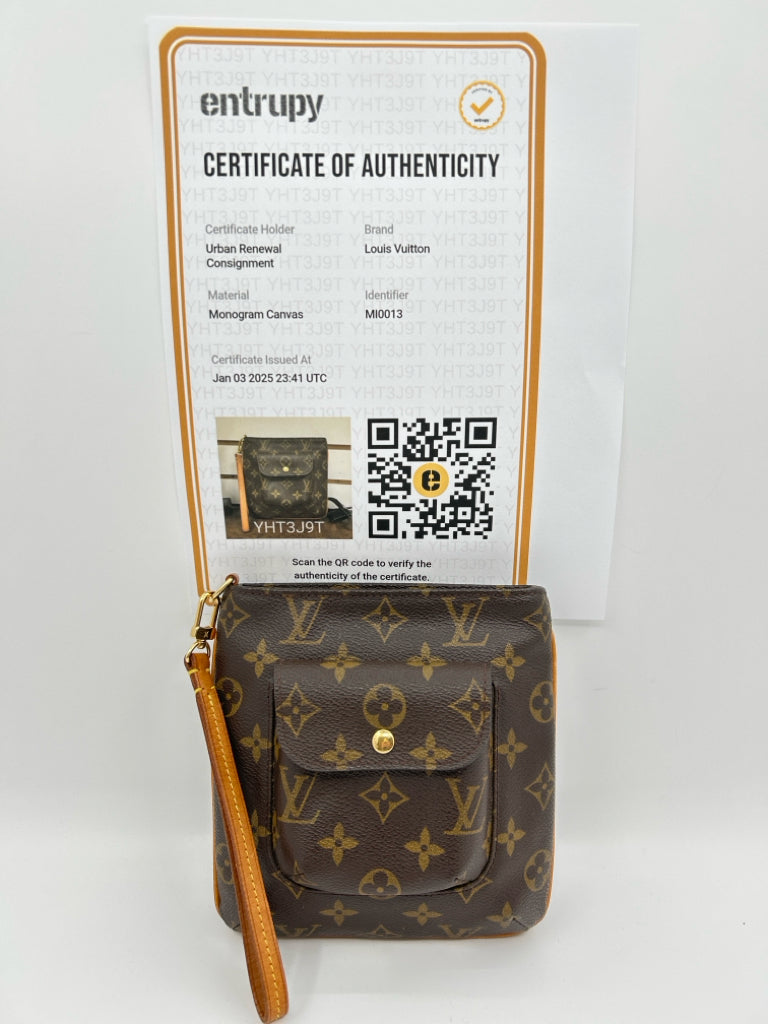 LOUIS VUITTON Brown Print Purse