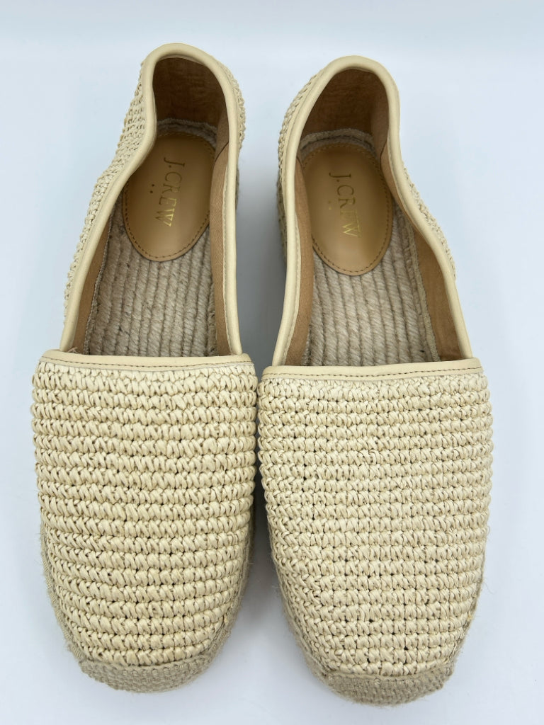 J CREW Size 10 Beige Espadrille