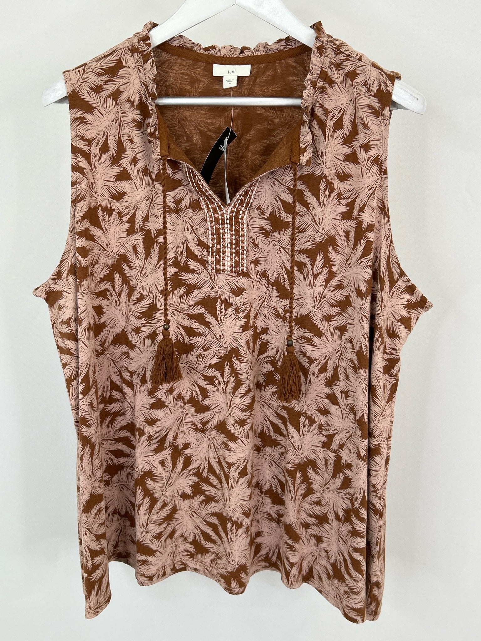 J. Jill Size XL burnt orange print Women Top