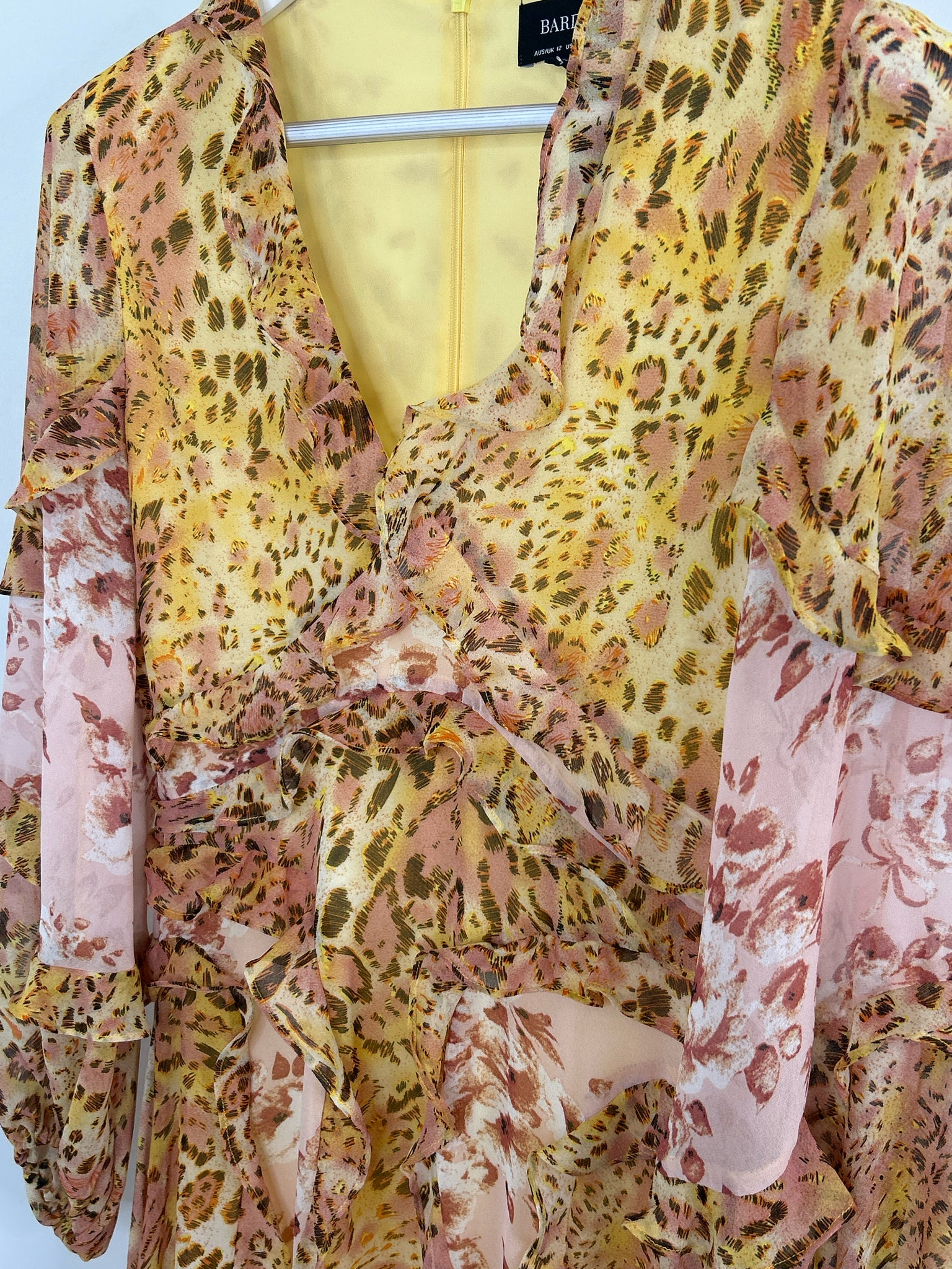 BARDOT Size 8M YELLOW AND PINK Women Dress