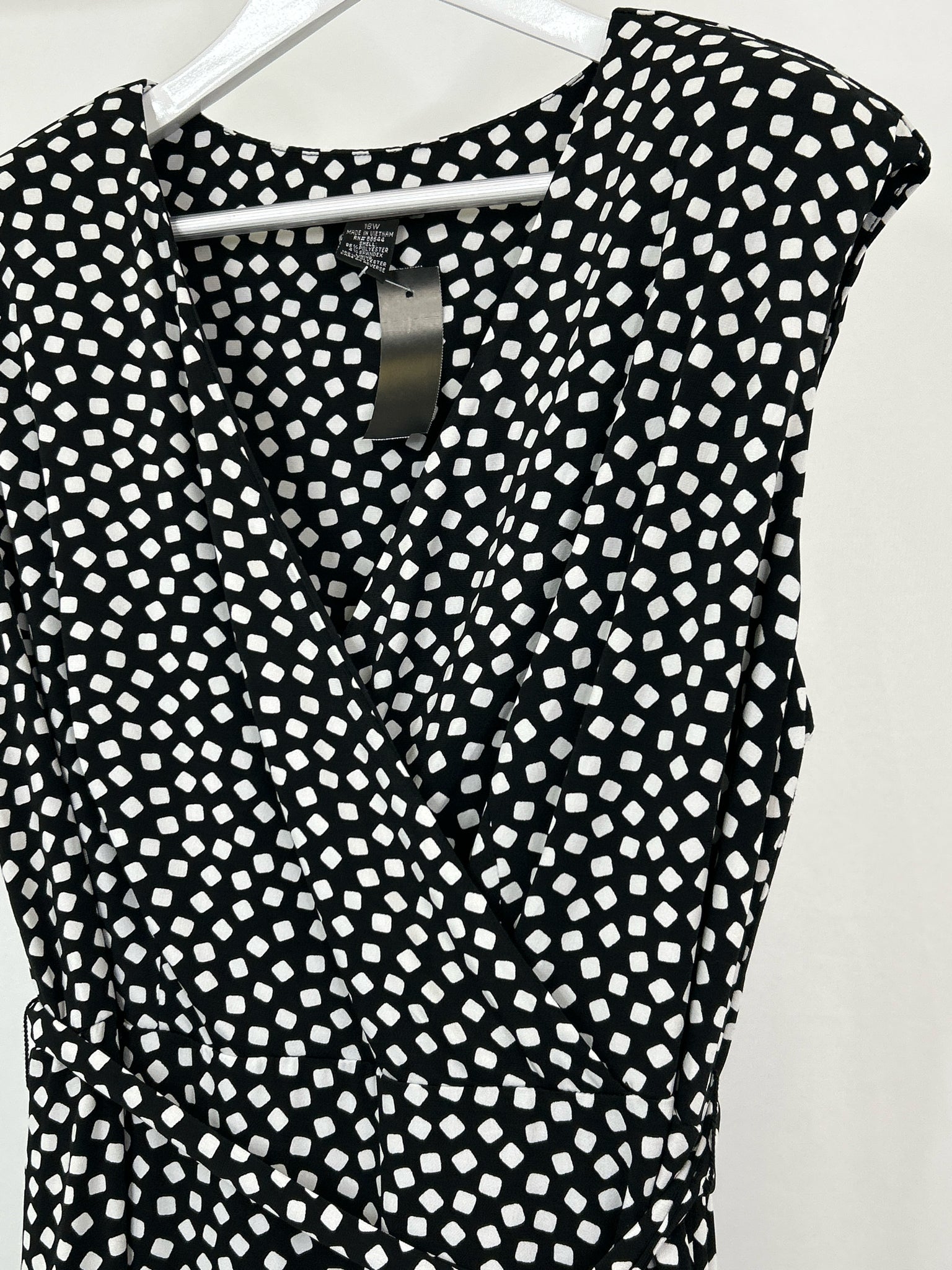 GLAMOUR Size 18W Black & White Women Dress