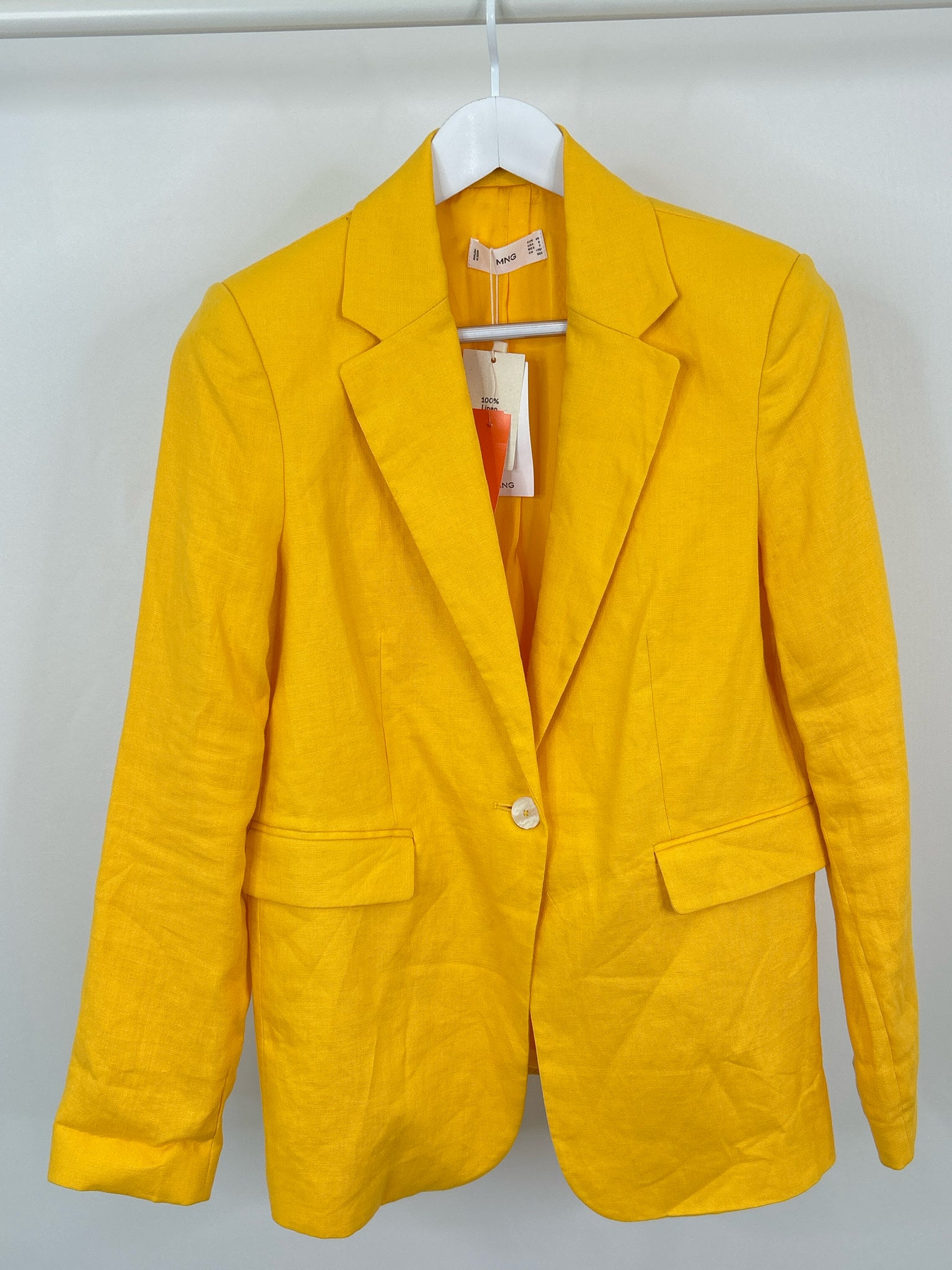 MNG Size 8 Gold Women Blazer NWT