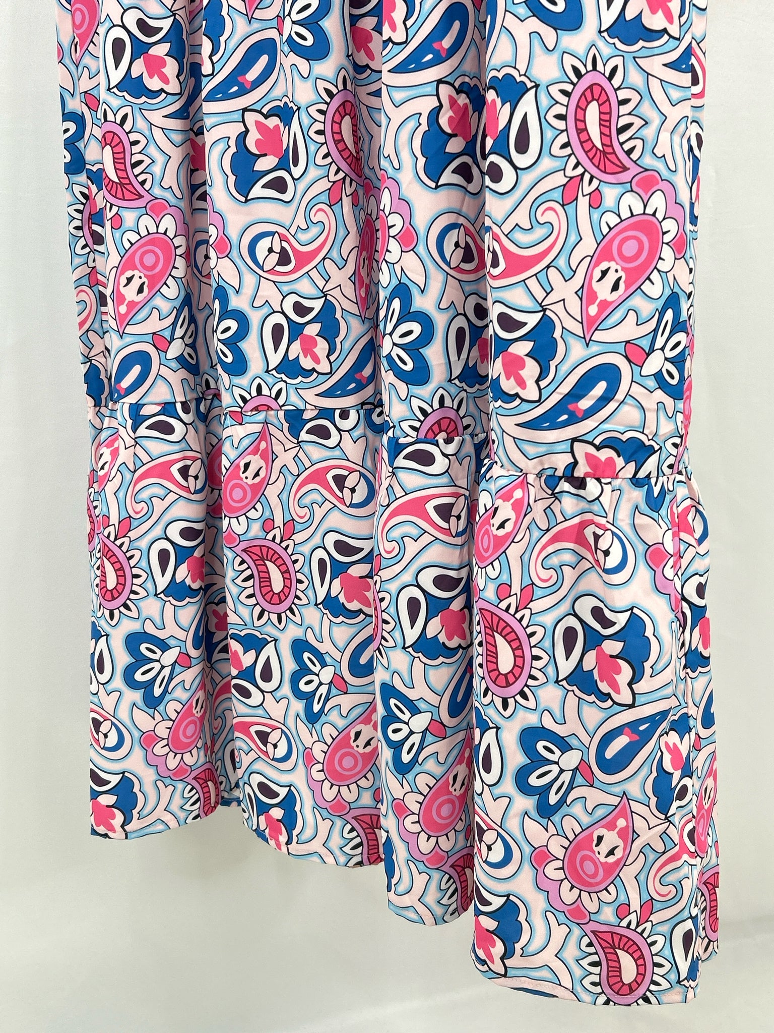 COLLECTION BY CEZELE Size M Blue and Pink Women Dress NWT