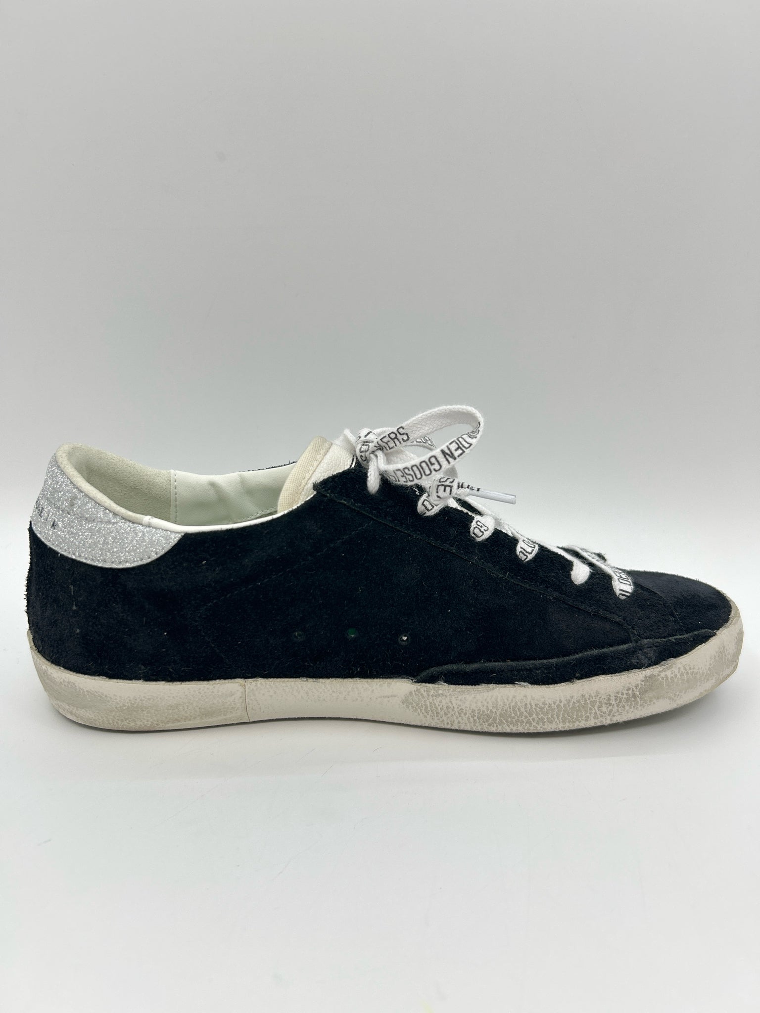 GOLDEN GOOSE Size 39/9 Black and White Women Sneakers