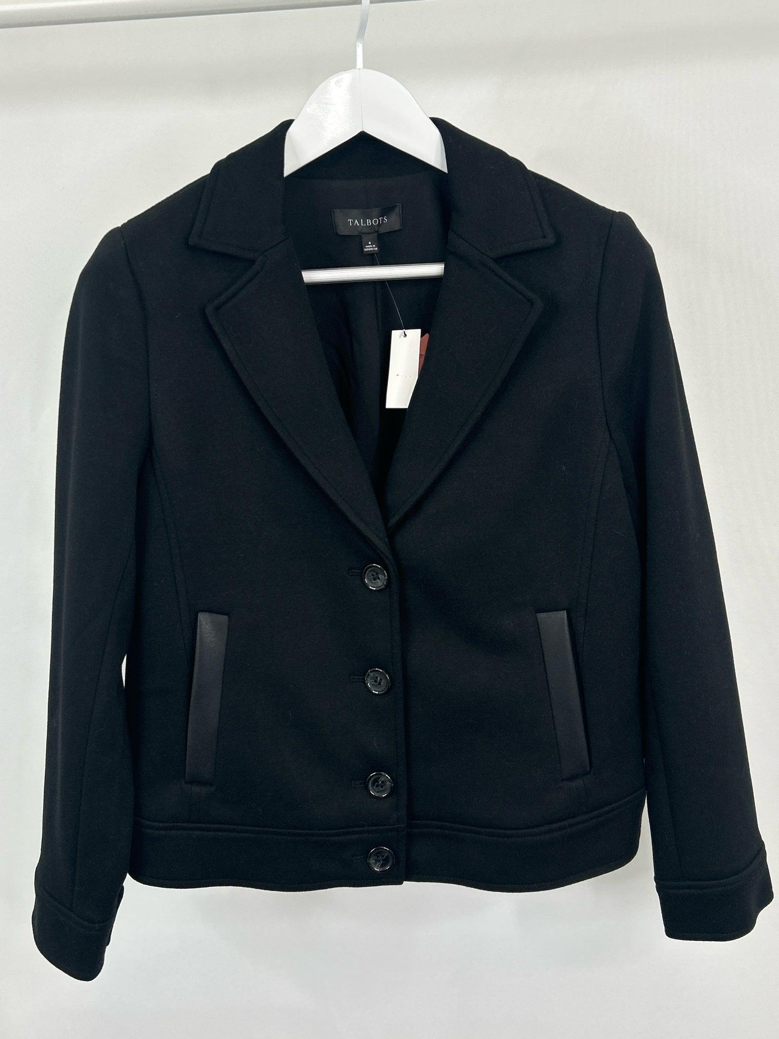 TALBOTS Size 6 Black Women Blazer