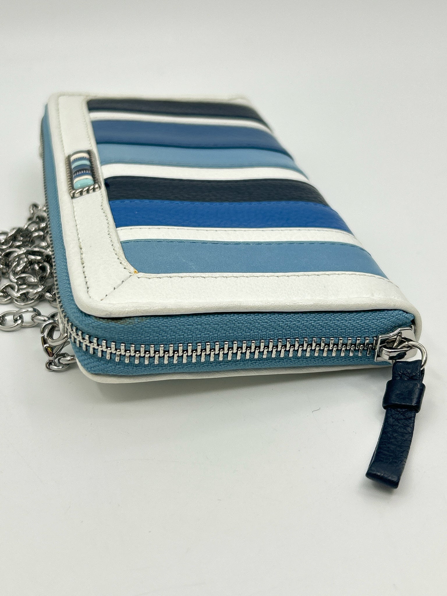 BRIGHTON blue and white Women Wallet