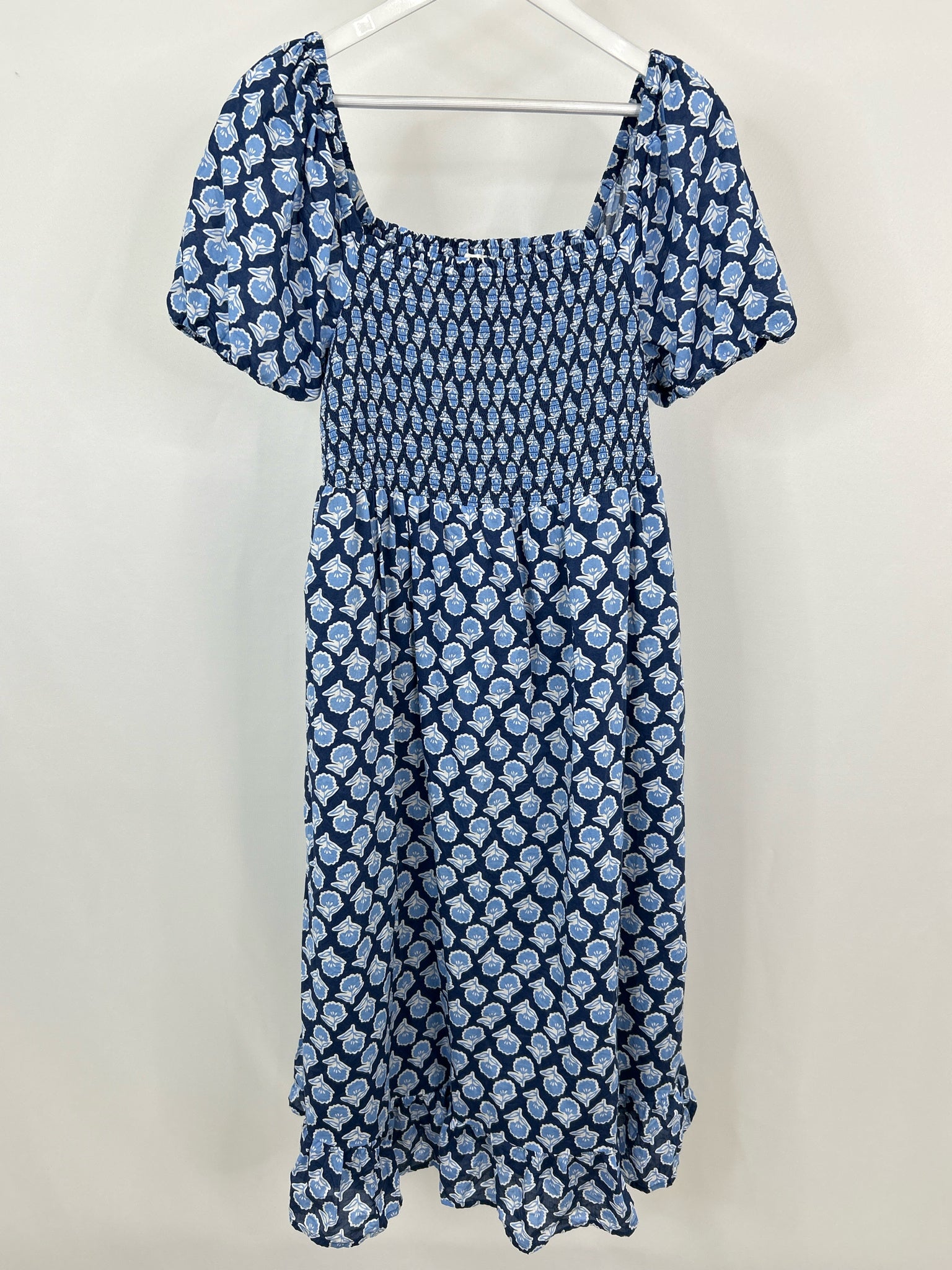 J.CREW Size XL Navy Print Women Dress