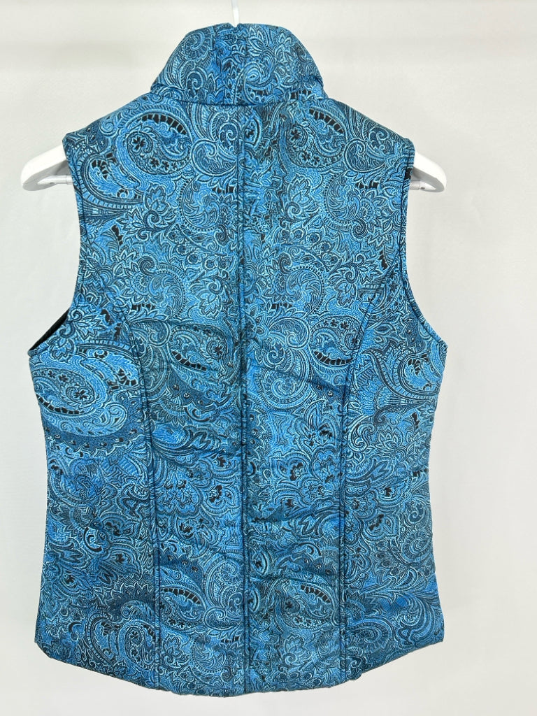 ETHYL Women Size M Blue Print Vest