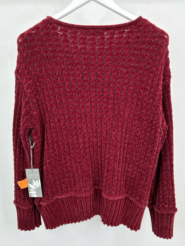 HABITAT Women Size S Cranberry Sweater