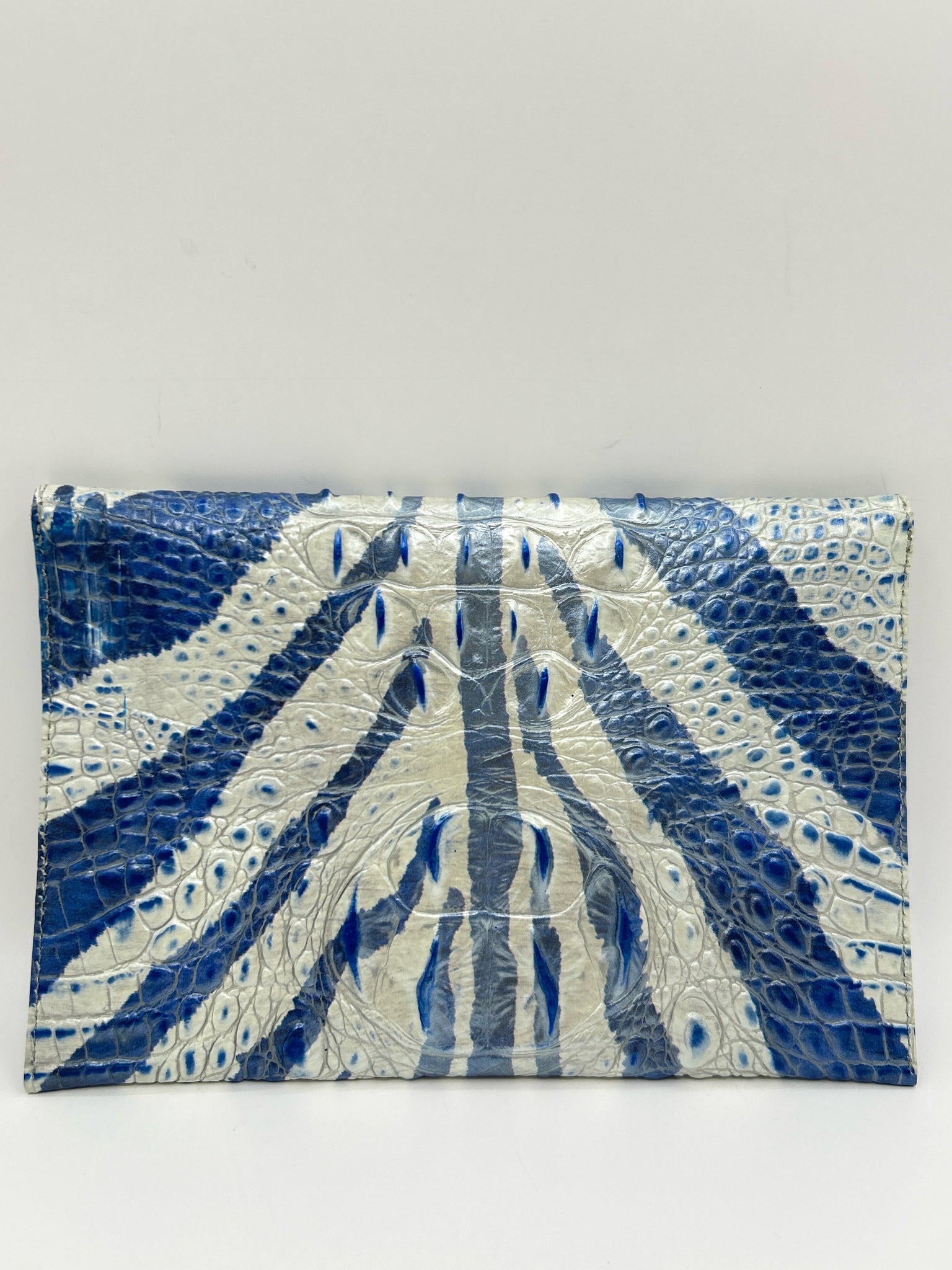BRAHMIN blue and white Women Clutch