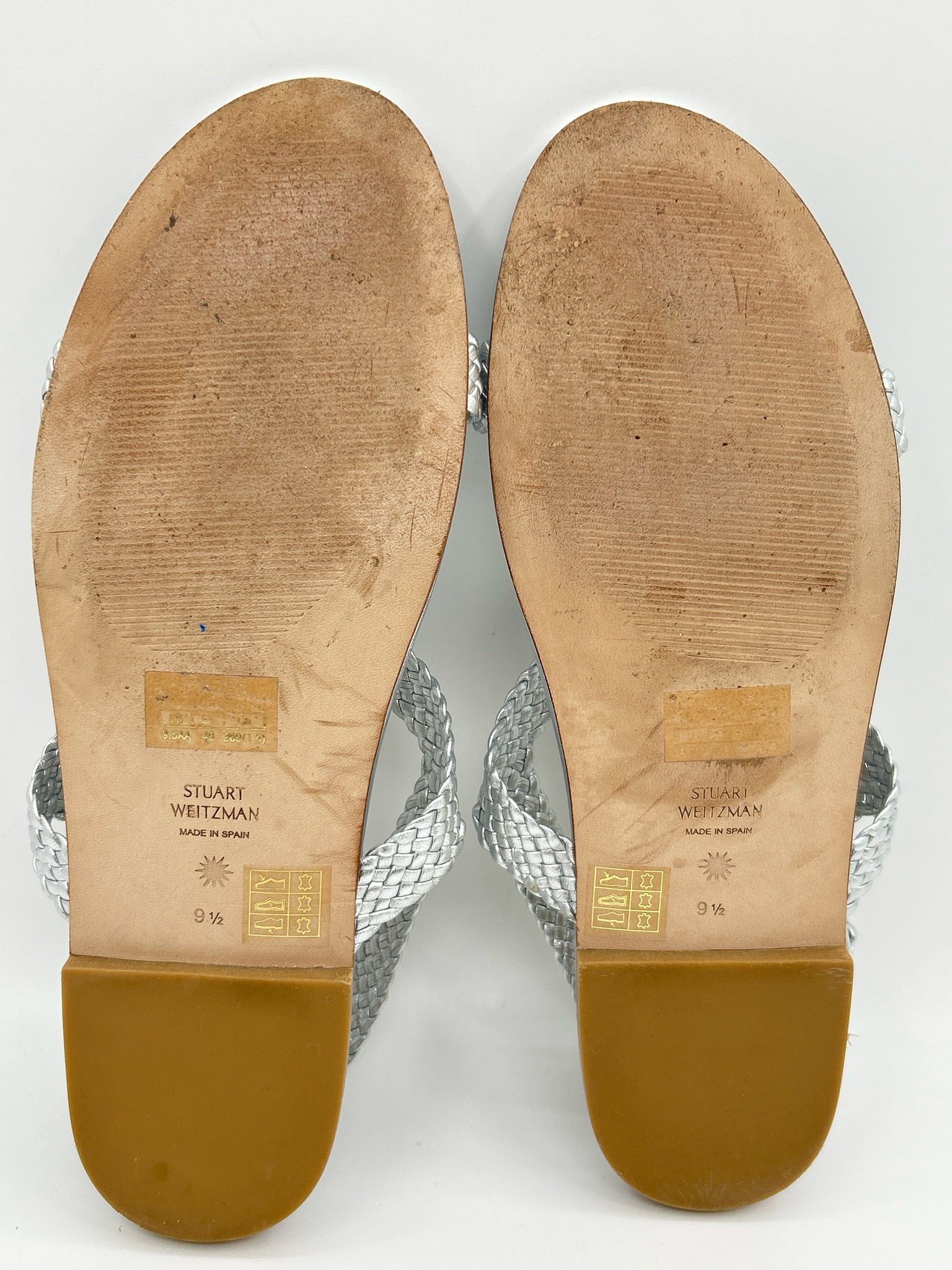 STUART WEITZMAN Size 9.5AA Silver Women Sandal