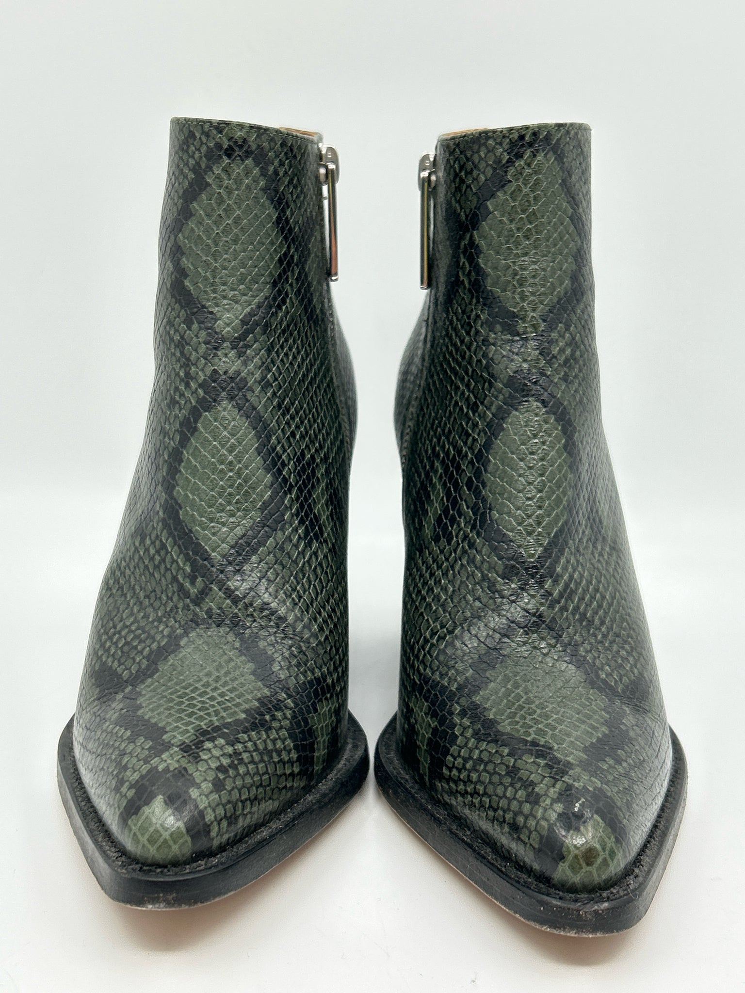 CHLOE Size 38.5 GREEN AND BLACK Women Booties