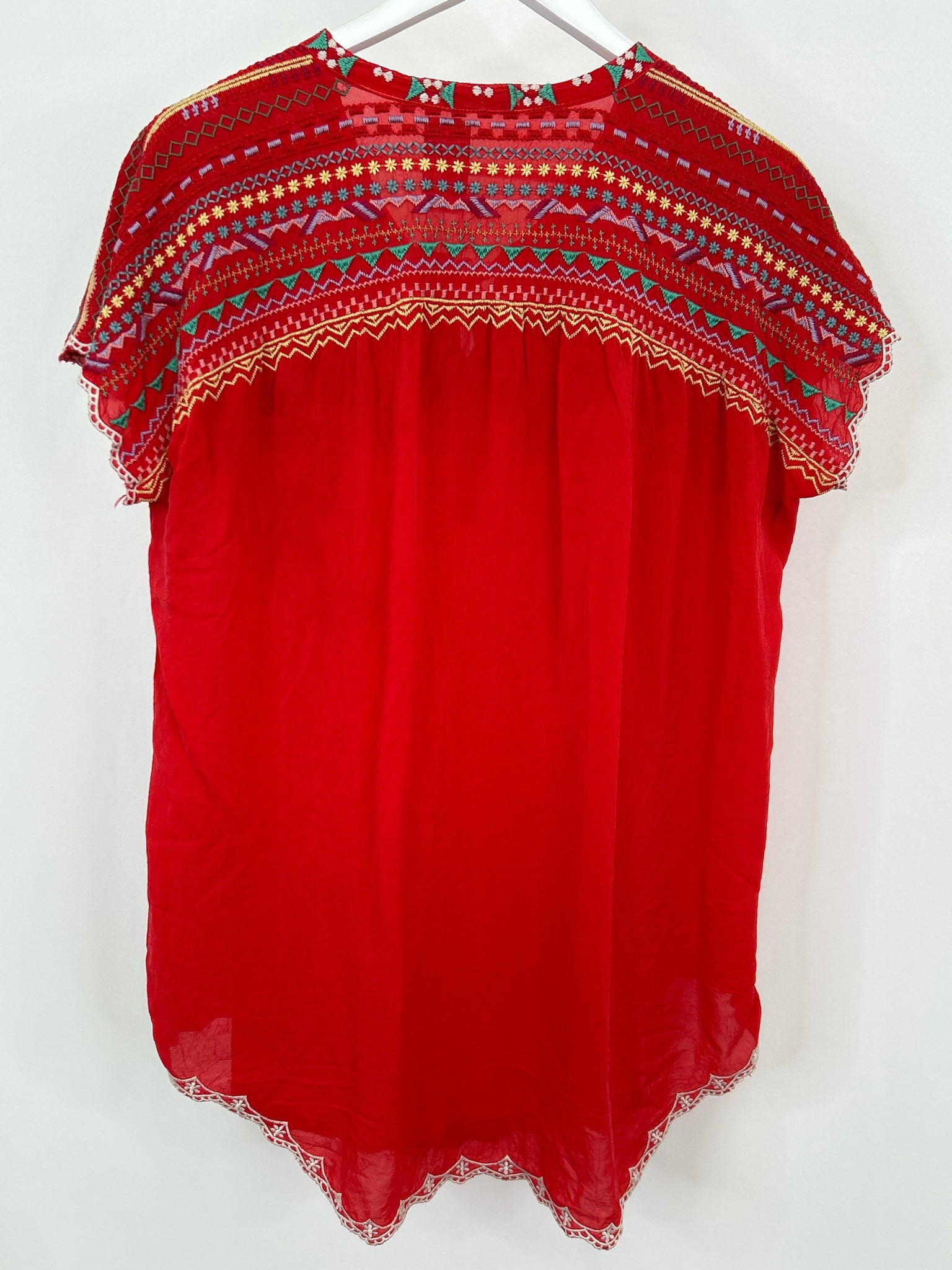 JOHNNY WAS Size XL Red Women Blouse