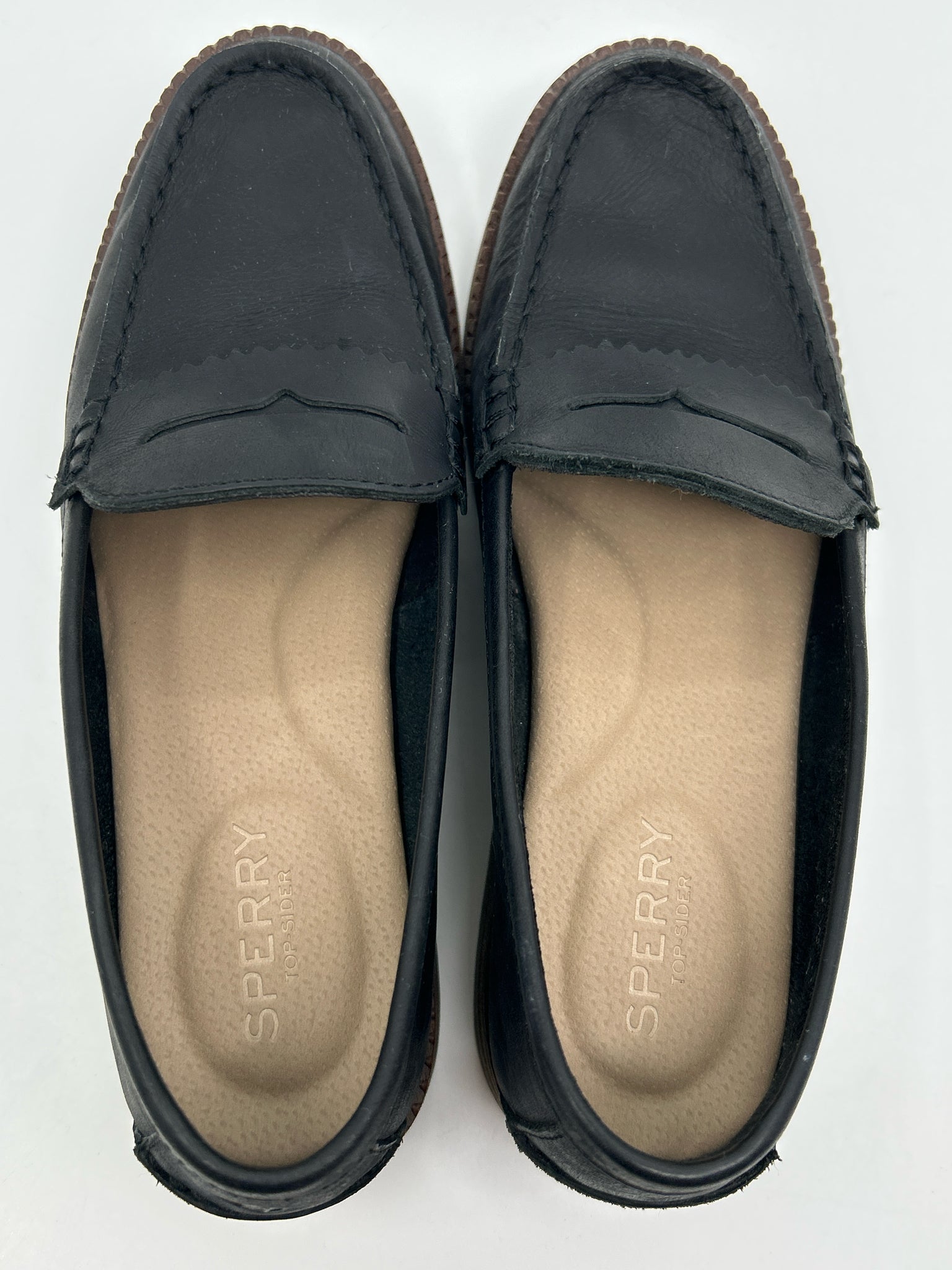 SPERRY Size 6.5 Black Women Loafer