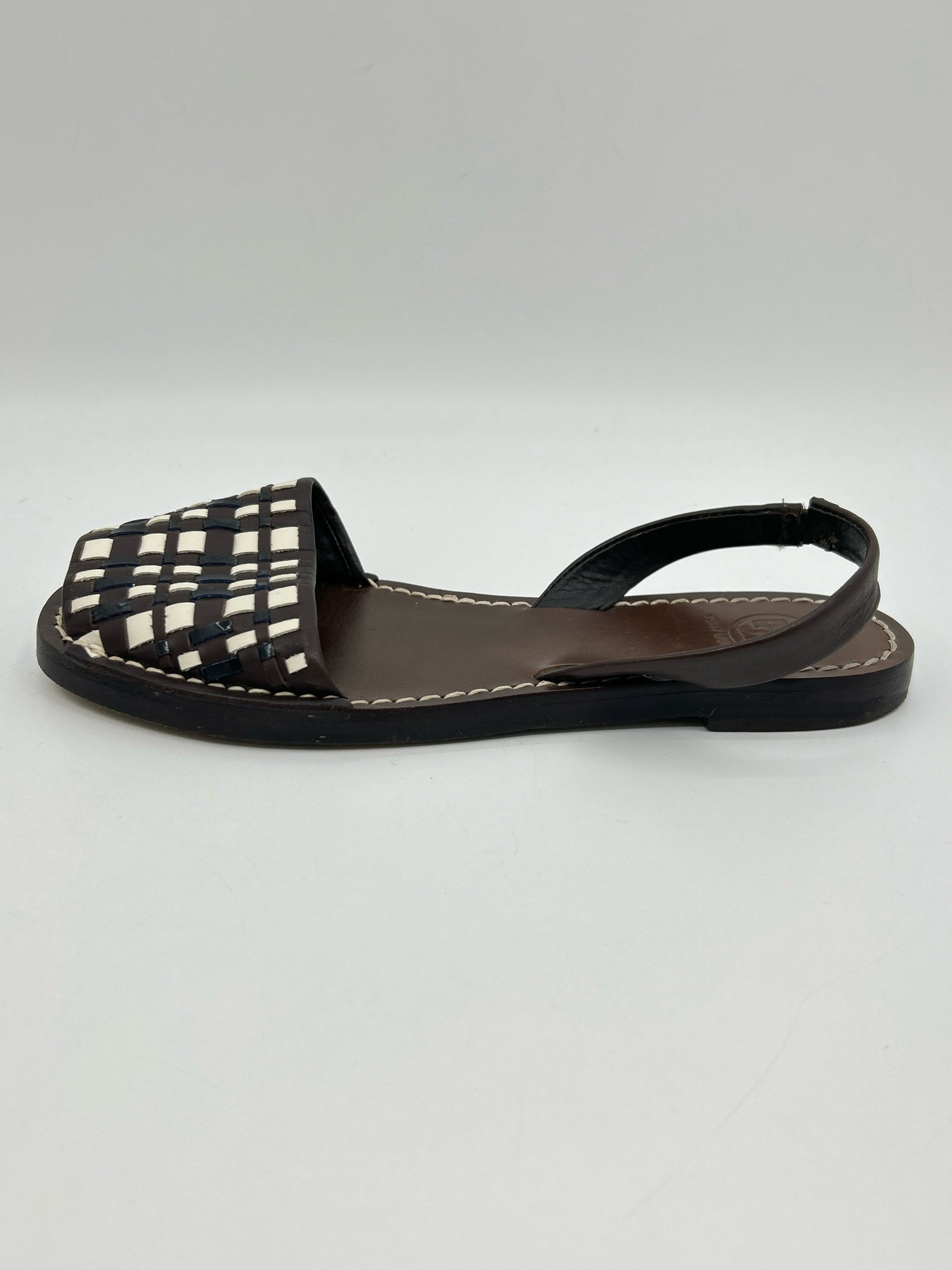 TORY BURCH Size 7.5M DARK BROWN Women Sandal