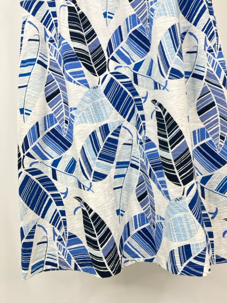 TOMMY BAHAMA Size L Blue Print Women Dress
