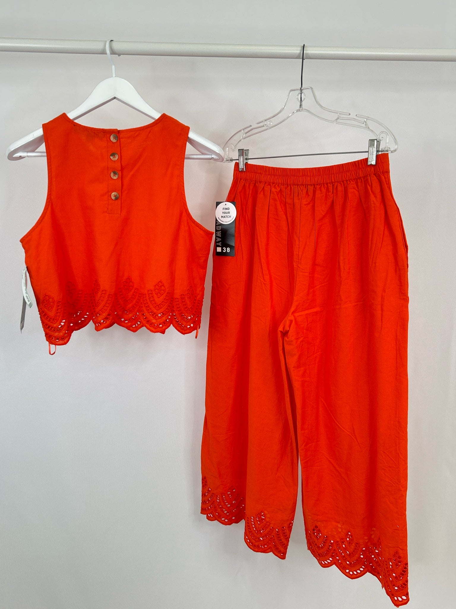 BROADWAY 38 Size S Orange Women's 2-Piece w/Pants NWT