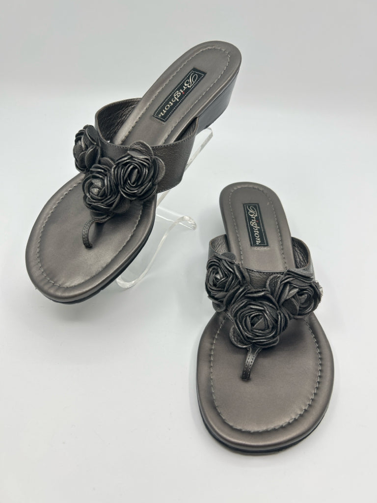 BRIGHTON Size 8.5M Pewter Women's Sandal