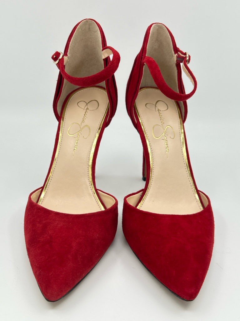 JESSICA SIMPSON Women Size 9M Red Pumps