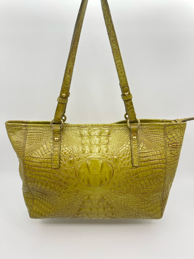 BRAHMIN Lime Green Tote