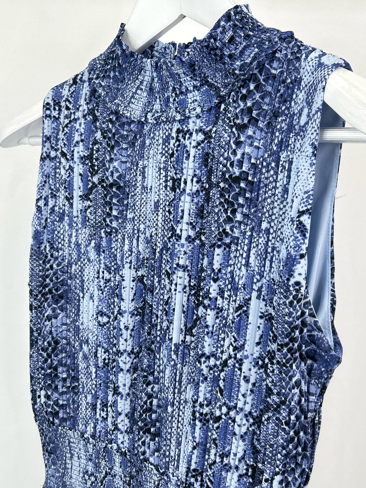 NANETTE LEPORE Size 8 Blue Print Women Dress