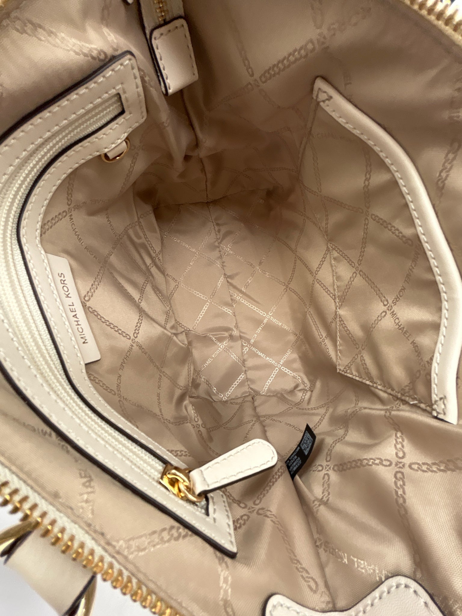 MICHAEL KORS WHITE AND GRAY Women Tote