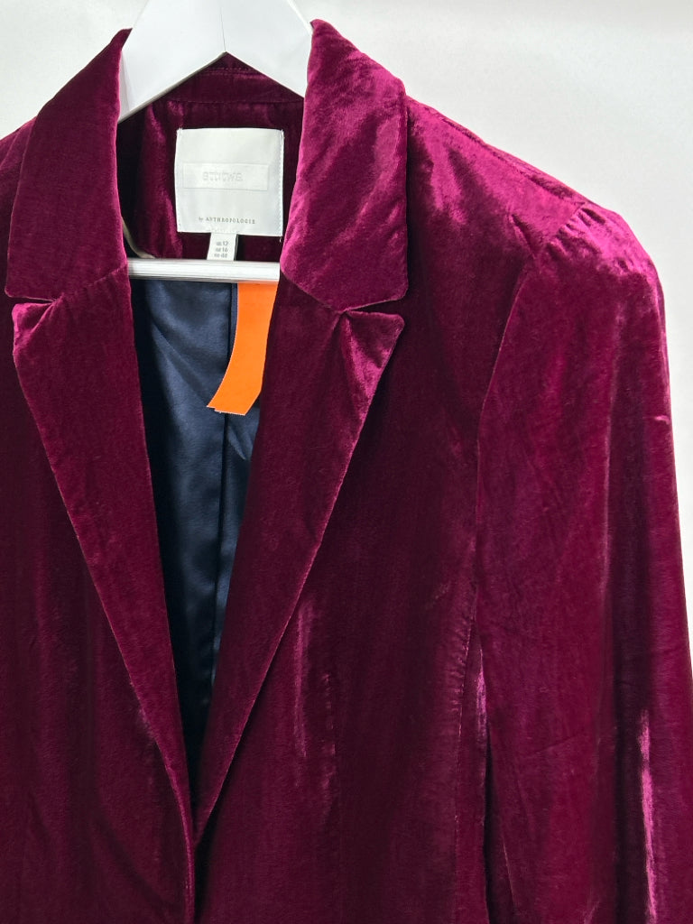 ETT TWA Women Size 12 Burgundy Blazer