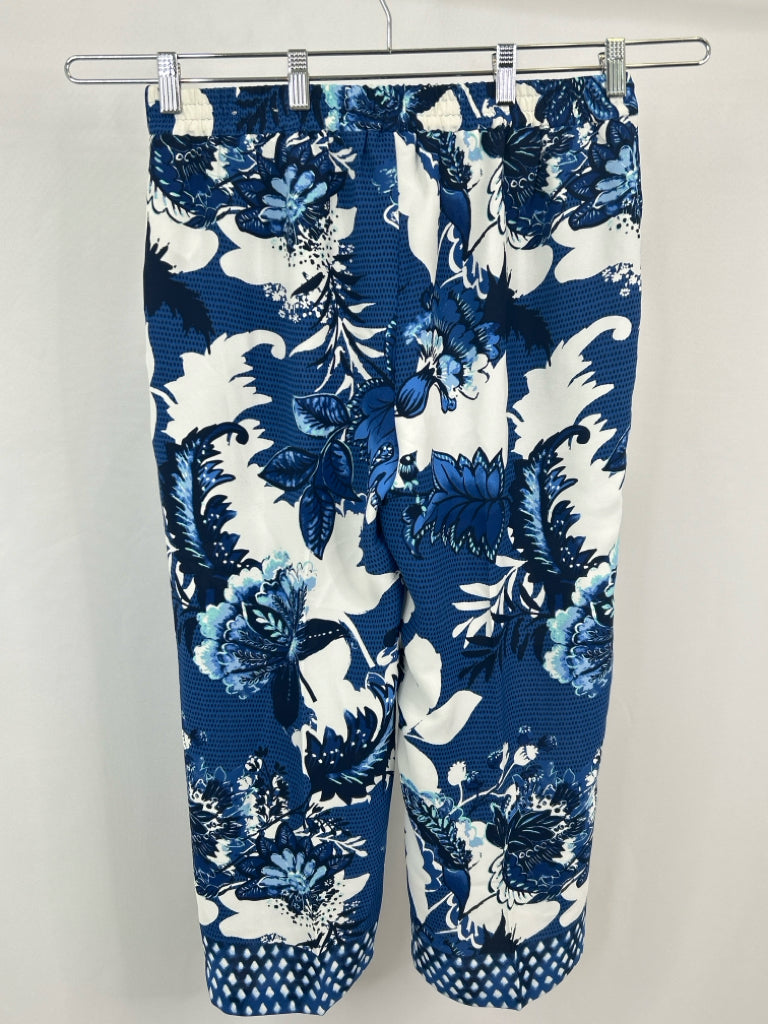 CHICO'S Size 8 BLUE AND NAVY Pants