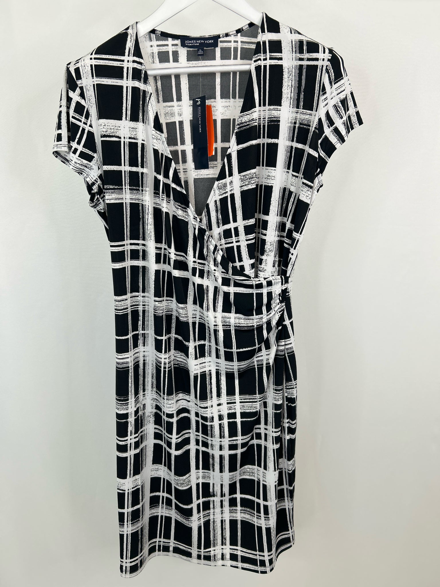 JONES NEW YORK Size XL Black and White Women Dress NWT