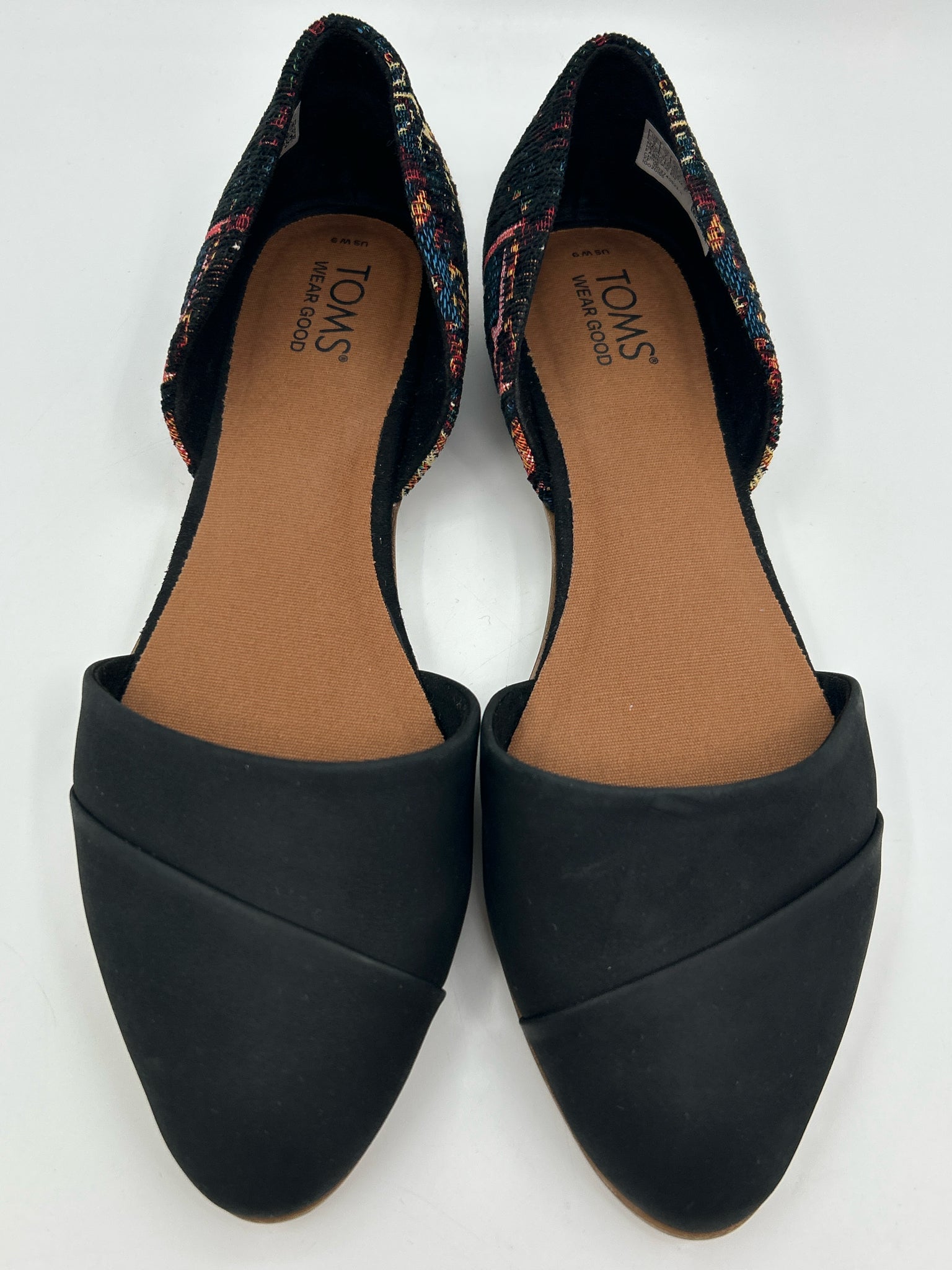 TOMS Size 9W Black Women Flats