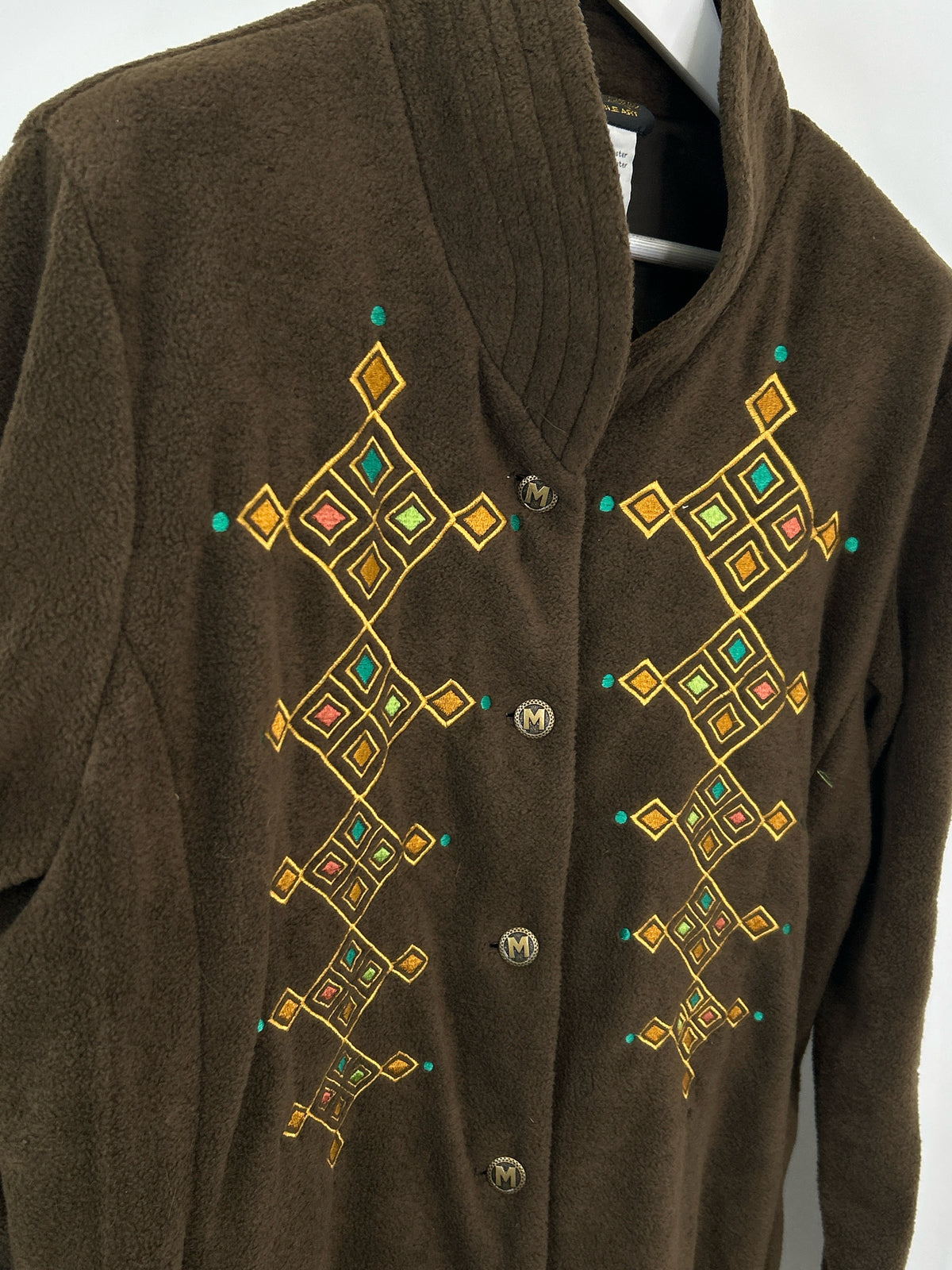 BOB MACKIE Size XL Brown Print Women Jacket