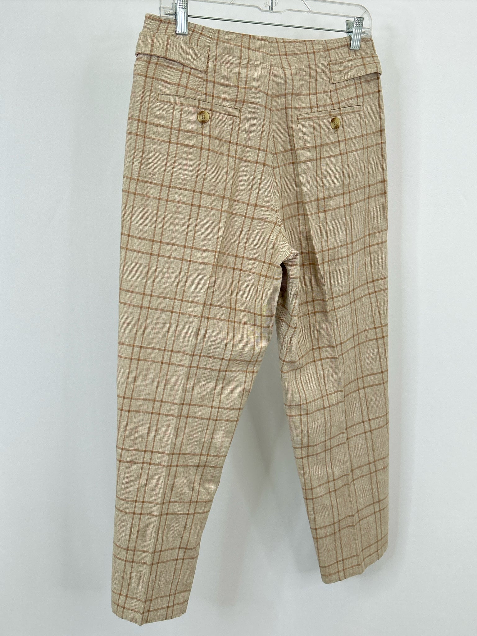SUNDANCE Size 6 Beige Plaid Women Pants