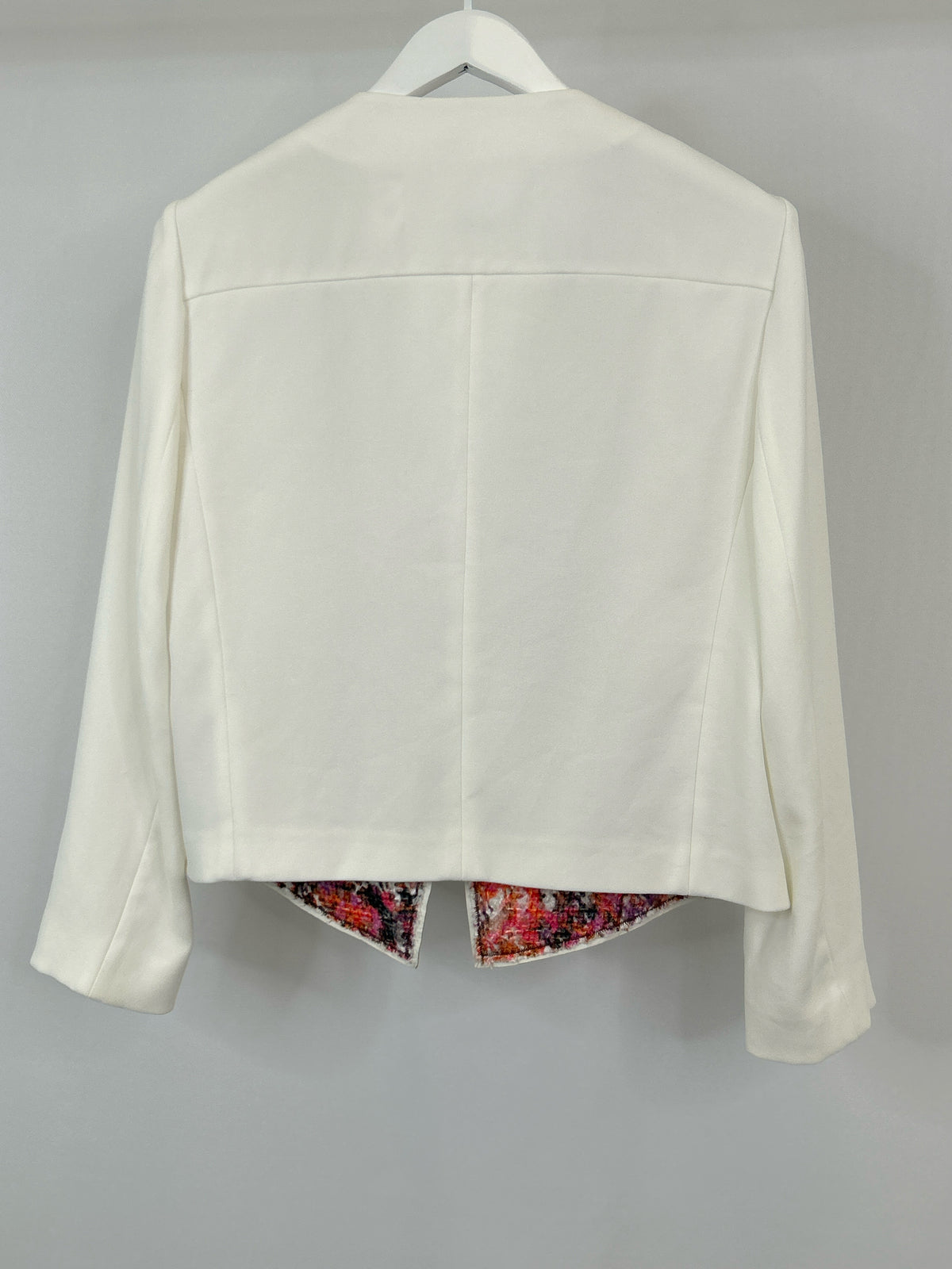 ELIE TAHARI Size 14 IVORY PRINT Women Blazer
