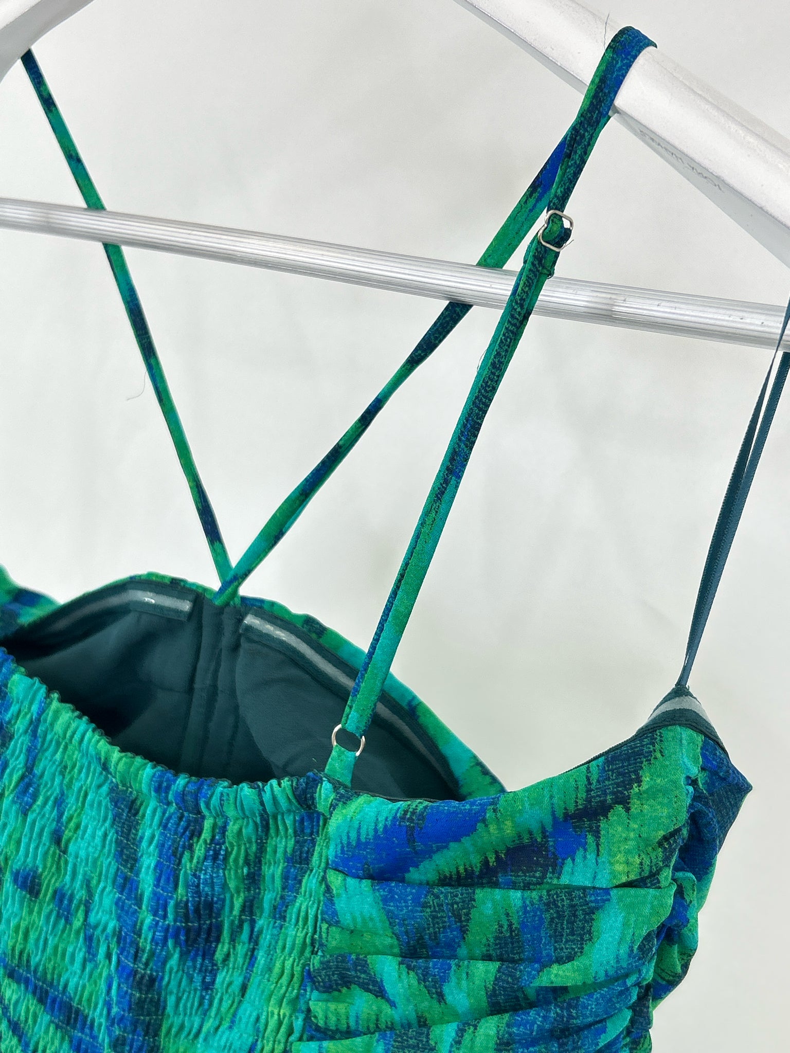 HAY PARKER Size L Green and Blue Women Dress