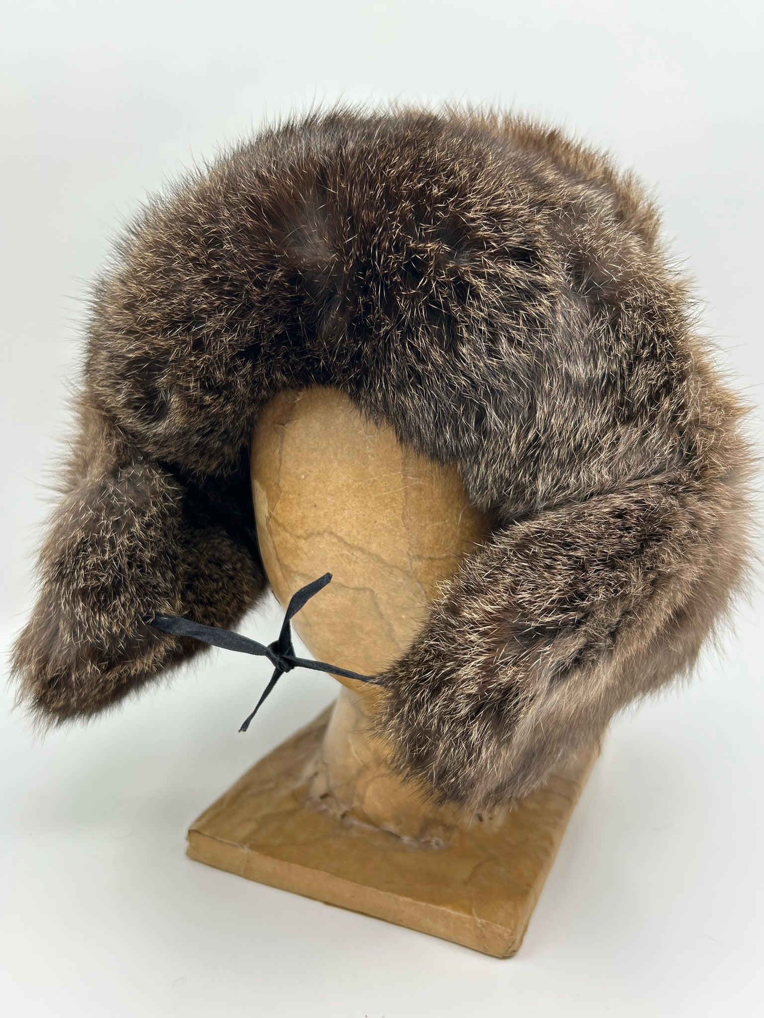 NO BRAND One Size Brown Women Fur Hat