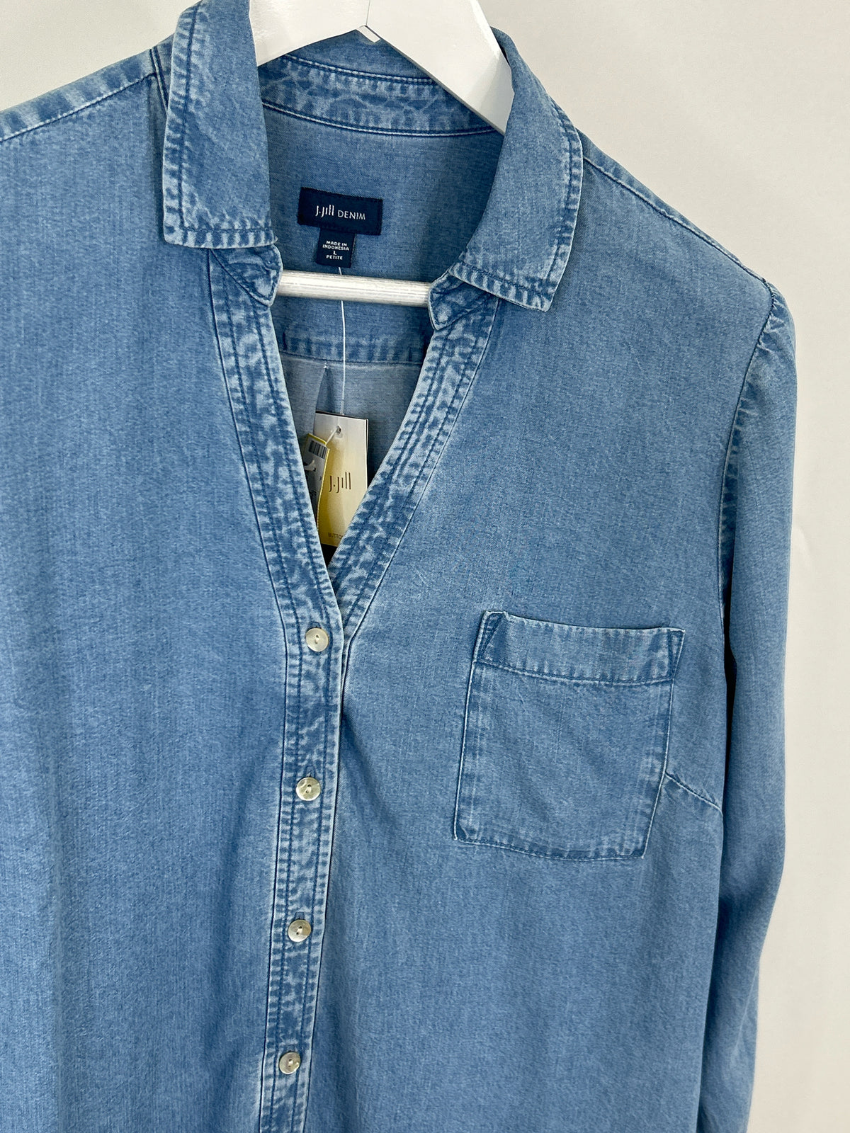 J. Jill Size LP BLUE DENIM Women Shirt
