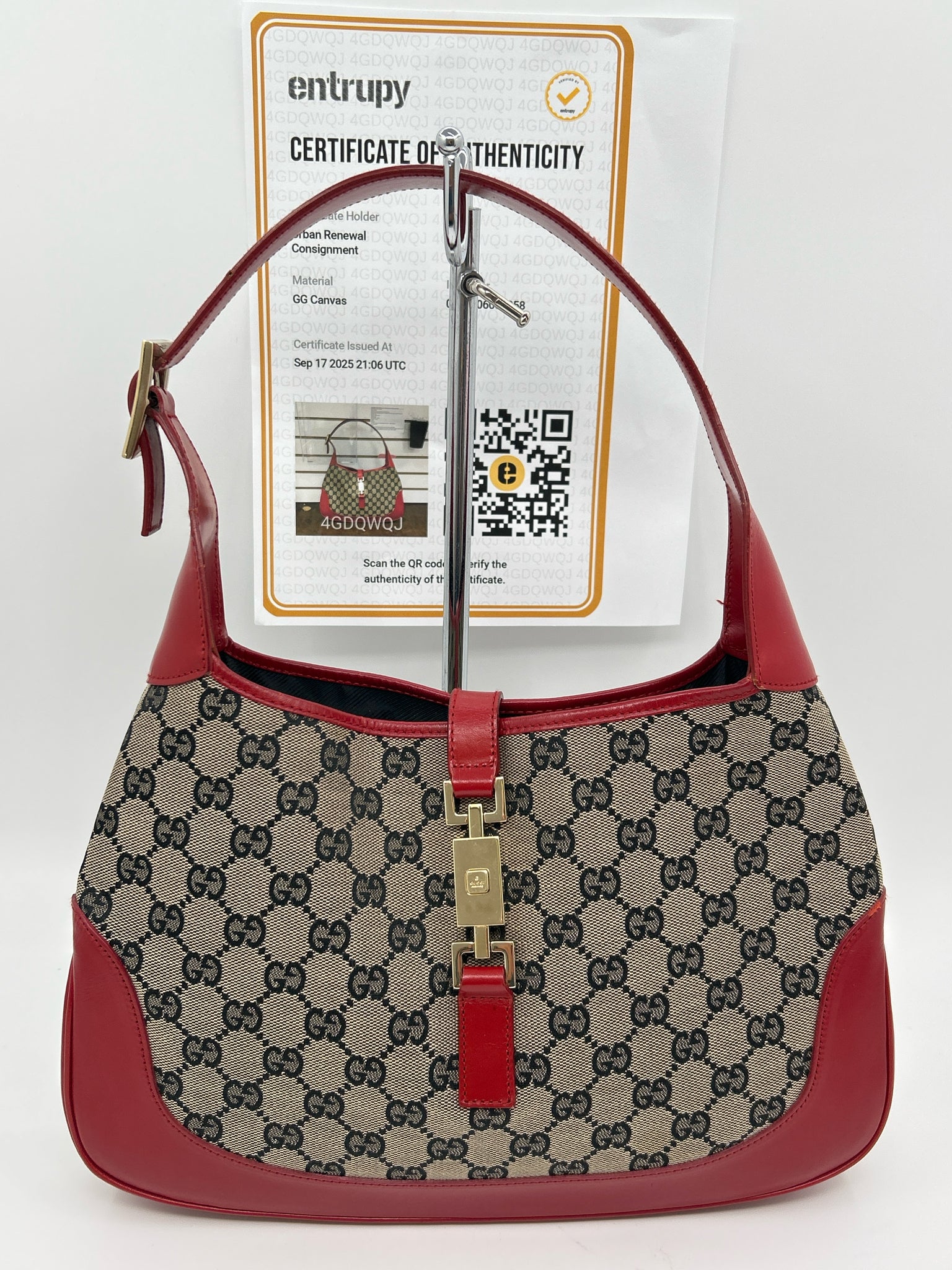 GUCCI NAVY & RED Women Purse