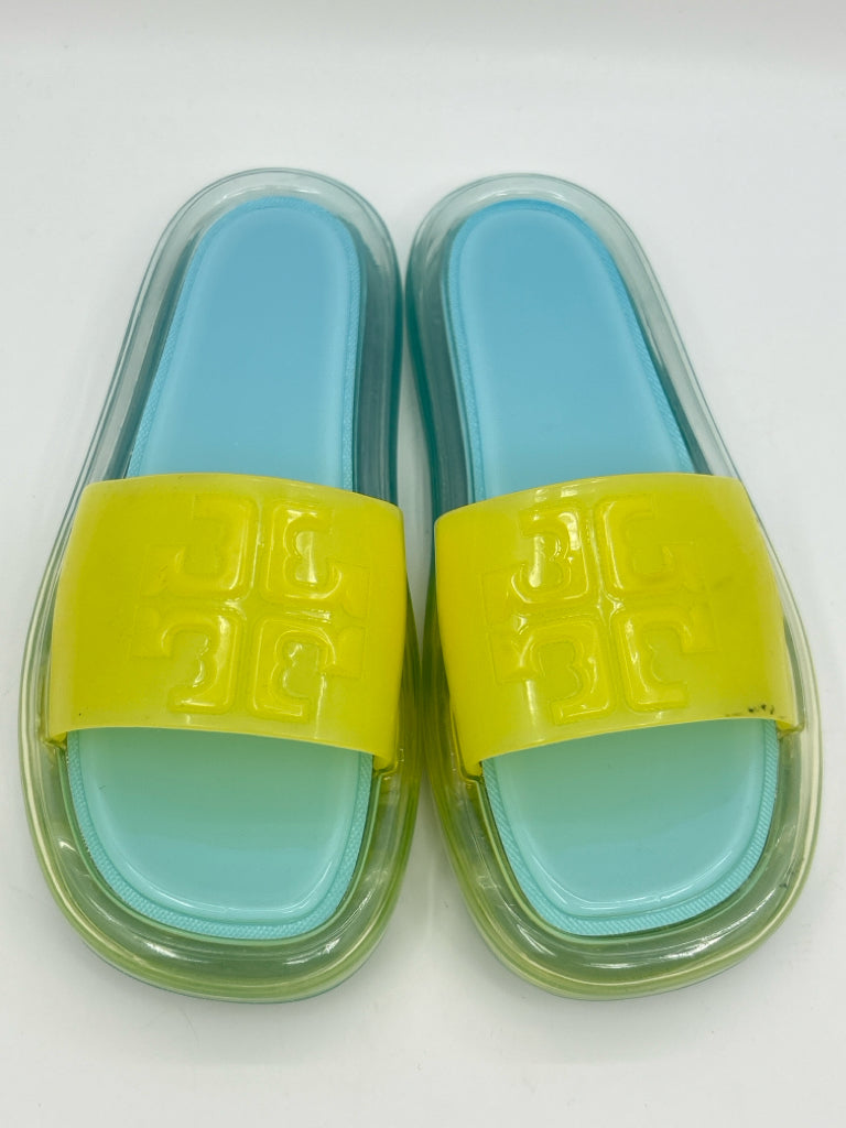 TORY BURCH Size 6B Yellow and Clear Women's Sandal