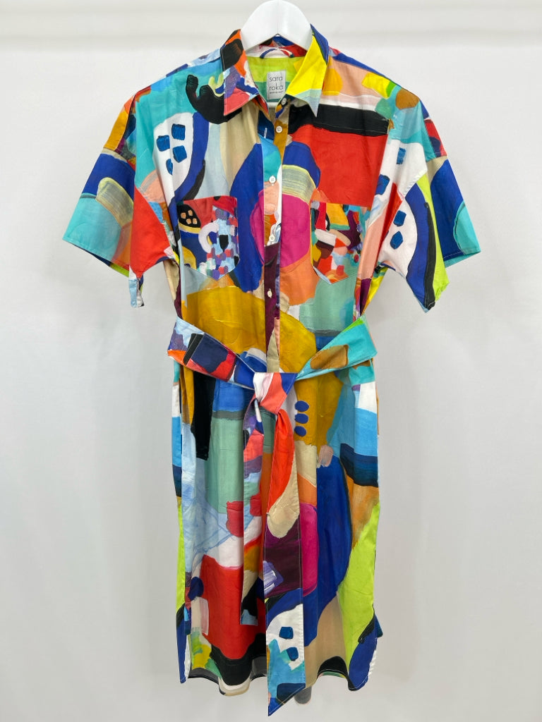 Sara Roka Women Size 46 Multi-Color Dress