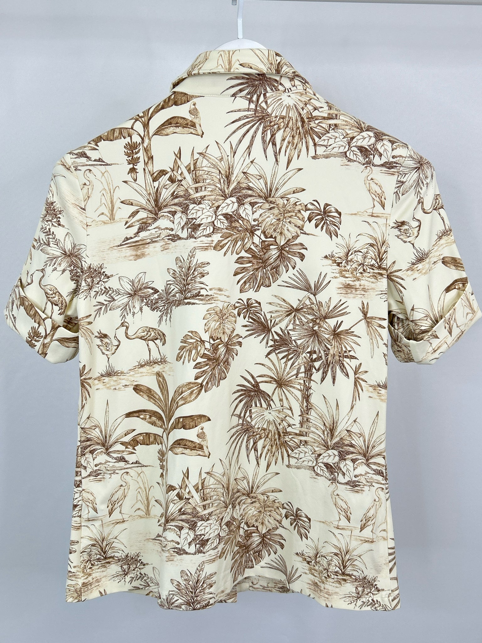 J. McLaughlin Size S Cream Print Women Blouse NWT
