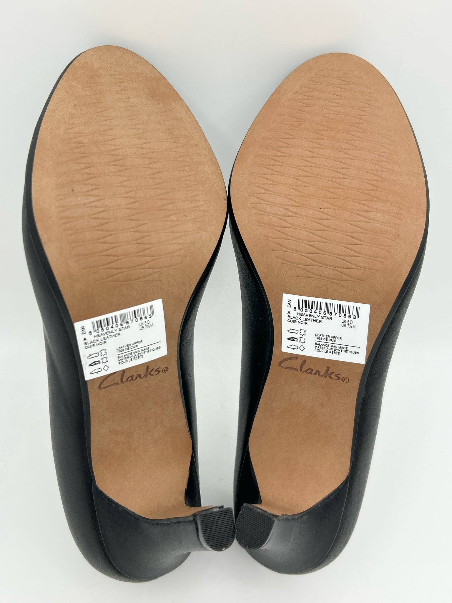 CLARKS Size 7.5M Black Women Pumps