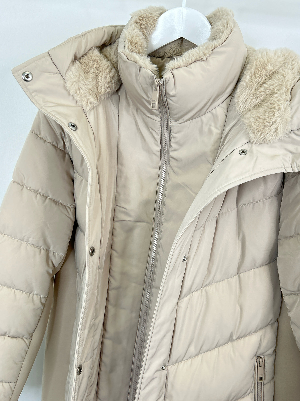 ANDREW MARC Size L Beige Women Coat