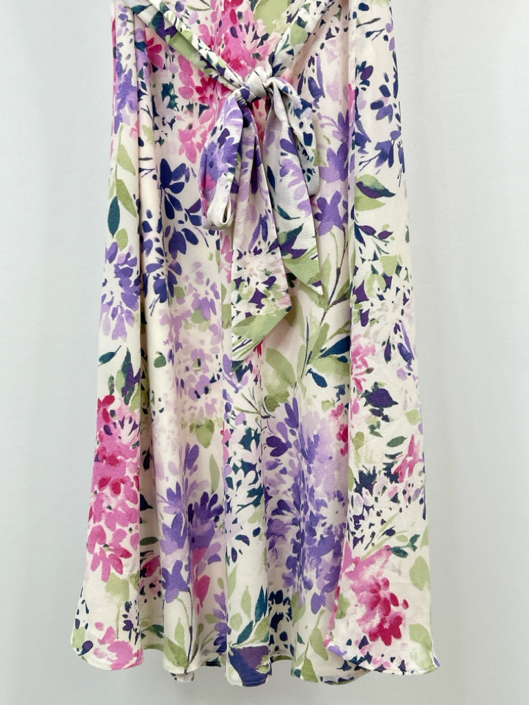Lauren Ralph Lauren Size 6 PURPLE AND WHITE Women's Dress