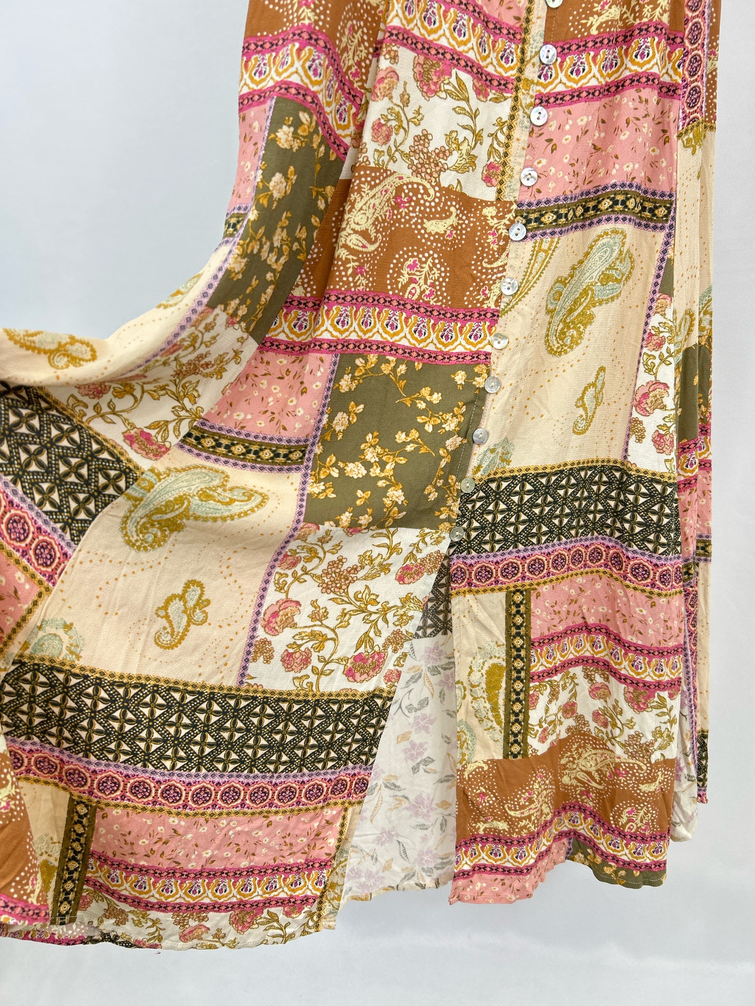 Z Supply Size M Cream Print Women Dress