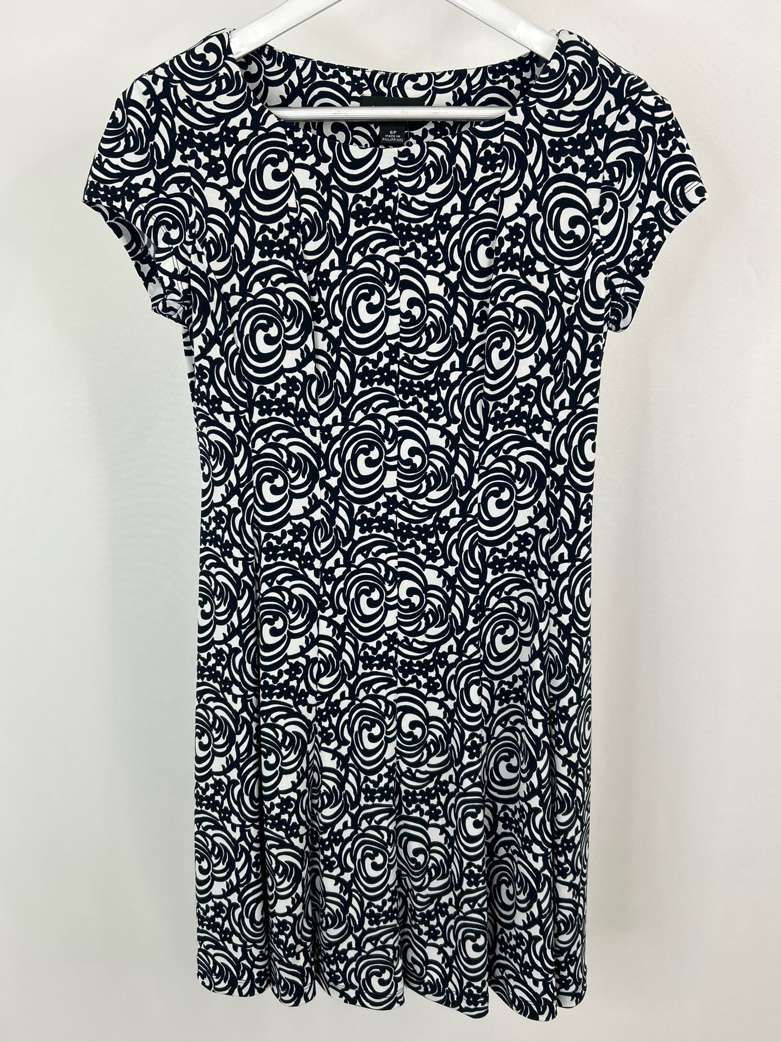 CONNECTED APPAREL Size 6P Navy Print Women Dress NWT