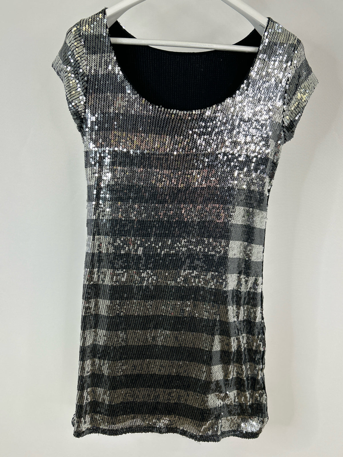 White House Black Market Size M Silver Women Dress